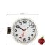 Station Double zegar aluminium szkło białe 44x38cm NeXtime