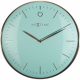 Glamour zegar metalowo szklany turkusowy złoty 40cm NeXtime