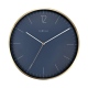Essential Gold zegar szklany granatowy złoty 34cm NeXtime