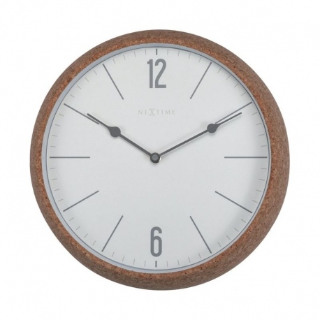 Cork zegar korkowy szklany biały 30cm NeXtime