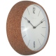Cork zegar korkowy szklany biały 30cm NeXtime