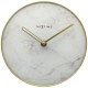 Marble Table zegar biało złoty 20cm NeXtime