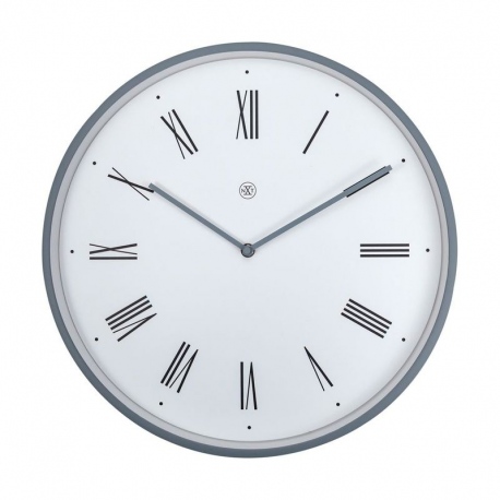 Duke nXt zegar tworzywo szaro biały rzymskie cyfry 40cm NeXtime