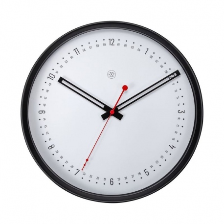 Sweden nXt zegar tworzywo czarno biały 30cm NeXtime