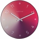 Gradient zegar czerwony szklany 40cm NeXtime