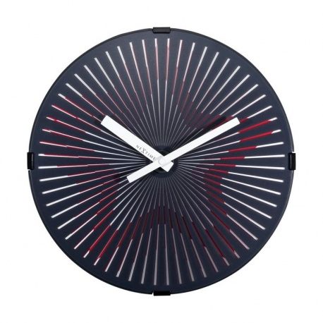 Motion Star Kinegram zegar czerwony metalowy 30cm NeXtime