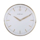Small Glamour zegar biały złoty 30cm szklany NeXtime