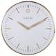 Small Glamour zegar biały złoty 30cm szklany NeXtime