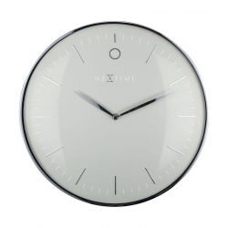 Glamour zegar szklany szary srebrny 40cm