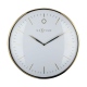 Glamour zegar szklany biały złoty 40cm NeXtime