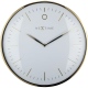 Glamour zegar szklany biały złoty 40cm NeXtime