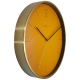 Essential Gold zegar szklany metalowy pomarańczowy 34cm NeXtime