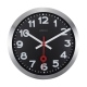 Station zegar czarny aluminium 35cm NeXtime