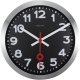 Station zegar czarny aluminium 35cm NeXtime