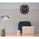 Station zegar czarny aluminium 35cm NeXtime