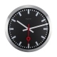 Station zegar czarny aluminium 35cm NeXtime