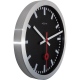 Station zegar czarny aluminium 35cm NeXtime