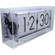 Big Flip Clear zegar przezroczysty tworzywo 16x36cm NeXtime