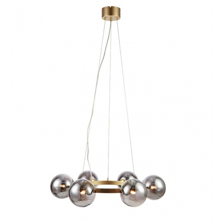 Circle lampa wisząca obręcz złota dymiona 71cm Markslojd skandynawskie oświetlenie