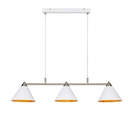 Klint lampa wisząca potrójna na listwie biała stalowa 98cm Markslojd skandynawskie oświetlenie