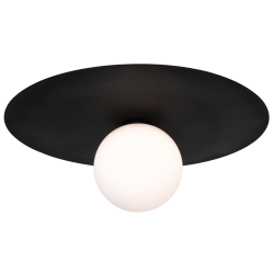 Cape Town plafon czarny z białym kloszem 45cm