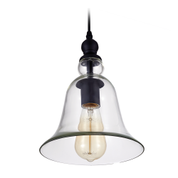 Paris lampa wisząca przezroczysta szklana loftowa 20cm