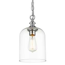 Prague lampa wisząca szklana przezroczysta retro 17cm