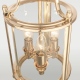 New York lampa wisząca szklana przezroczysta złota 20cm Cosmolight