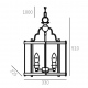 New York lampa wisząca szklana przezroczysta chrom 33cm Cosmolight