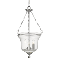 Prague lampa wisząca szklana przezroczysta retro 37cm