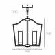 Dublin lampa wisząca brązowa złota 34cm Cosmolight