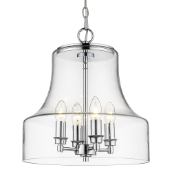 Prague lampa wisząca szklana przezroczysta 37cm