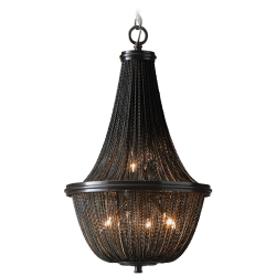 Roma lampa wisząca klasyczny kształt czarna 46cm