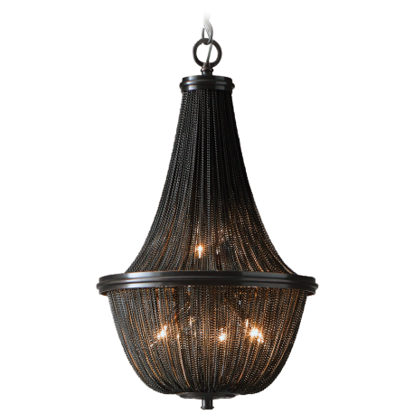 Roma lampa wisząca klasyczny kształt czarna 46cm Cosmolight