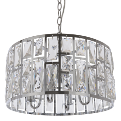 Kyiv II lampa wisząca kryształowa chrom 39cm