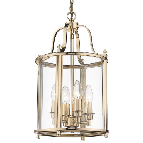 New York lampa wisząca szklana przezroczysta złota 27cm Cosmolight