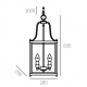 New York lampa wisząca szklana chrom latarnia 28cm Cosmolight