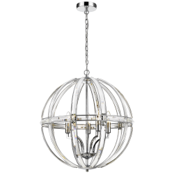 Orlando lampa wisząca obręcze kryształowa 62cm
