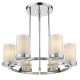 Miami lampa wisząca chrom białe szkło 65cm Cosmolight