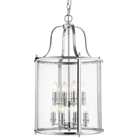 New York lampa wisząca chrom latarnia okrągła 43cm Cosmolight
