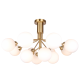 Cape Town lampa wisząca mosiężna białe szklane kule 90cm Cosmolight