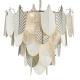Palermo lampa wisząca boho pióra biała srebrna 76cm Cosmolight