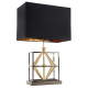 Quito lampa stołowa prostokątna czarna złota Cosmolight