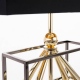 Quito lampa stołowa prostokątna czarna złota Cosmolight
