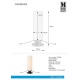 Garden 24 cylinder 70cm lampa podłogowa zewnętrzna 12w biała oświetlenie skandynawskie
