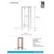 Garden 24 cylinder frame 54cm lampa na taras 6w biała czarna oświetlenie skandynawskie