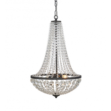 Gränsö lampa wisząca podwójna czarna kryształowa 40cm oświetlenie skandynawskie