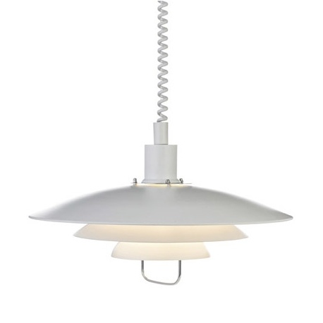 Kirkenes lampa wisząca biała 48cm oświetlenie skandynawskie