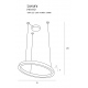 Luxury lampa wisząca 70 cm złota ściemnialna MAXLight