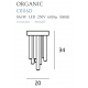 Organic plafon miedź mały ściemnialny MAXLight